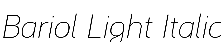 Bariol Light Italic Polices Telecharger